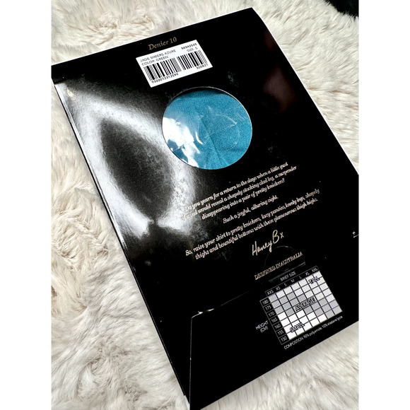 Honey Birdette Stockings JADE💚 Azure Green Stocking Stay-Ups Small - Picture 3 of 4